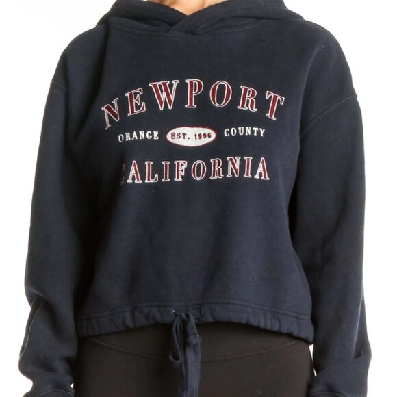 Garage Sweaters - Newport California Cropped Hoodie Size Medium
